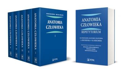 Okładka książki Anatomia człowieka 1-5 plus repetytorium