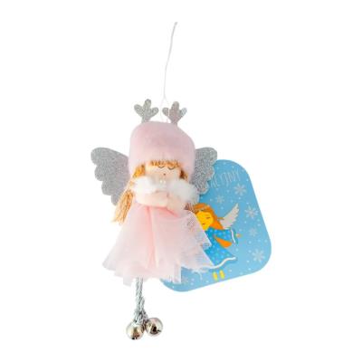 Opakowanie Aniołek wiszący z dzwoneczkami różowy