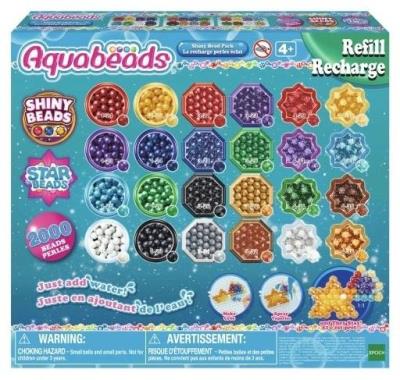 Aquabeads Błyszczące koraliki zestaw uzupełniający. Wydawca: Epoch. SmakLiter.pl Opakowanie Aquabeads Błyszczące koraliki zestaw uzupełniający