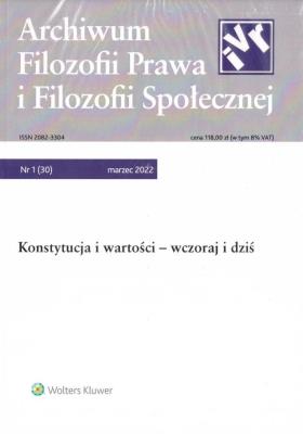 Okładka książki Archiwum Filozofii Prawa i Filozofii.. 1/2022 (30)