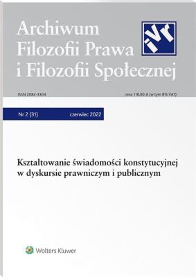 Okładka książki Archiwum Filozofii Prawa i Filozofii.. 2/2022 (31)