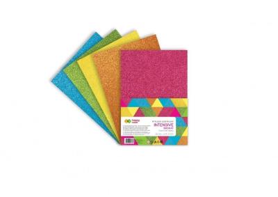 Opakowanie Arkusze piankowe brokat A4 Intensive 5 kolorów