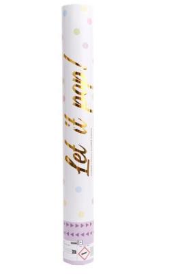 Opakowanie Armatka konfetti mix kolorów pastel papier okrągły