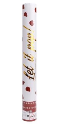 Opakowanie Armatka konfetti różowe płatki czerwone papier