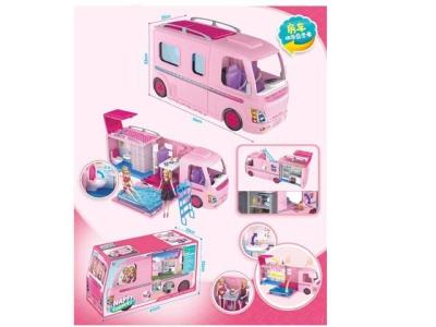 Opakowanie Auto kamper dla lalki 30cm z basenem