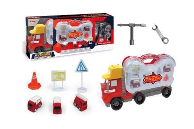 Opakowanie Auto laweta do skręcania z akcesoriami czerwone