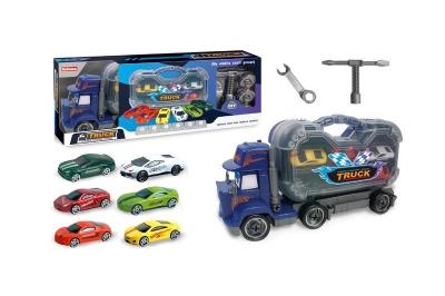 Opakowanie Auto laweta do skręcania z akcesoriami niebieskie