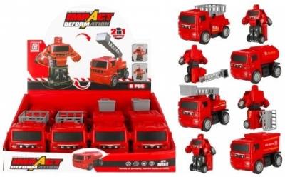 Opakowanie Auto straż pożarna robot 2w1 MIX