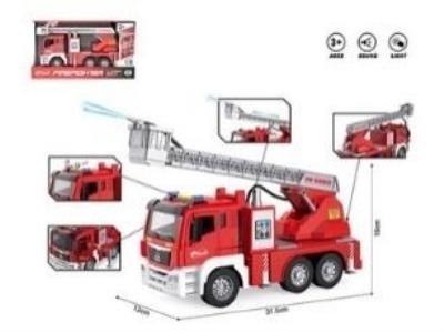 Auto straż pożarna z drabiną 1:10 światło dźwięk. Wydawca: Czapska. SmakLiter.pl Opakowanie Auto straż pożarna z drabiną 1:10 światło dźwięk