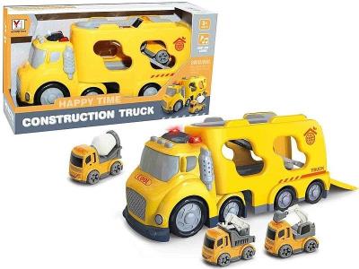 Opakowanie Auto z kontenerem i 2 autkami budowlanymi