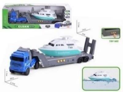 Opakowanie Auto z przyczepą + motorówka dźwięk