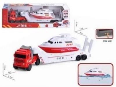 Opakowanie Auto z przyczepą + motorówka dźwięk