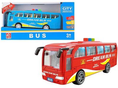 Autobus z napędem 1:32 światło, dźwięk MIX. Wydawca: ADAR. SmakLiter.pl Opakowanie Autobus z napędem 1:32 światło, dźwięk MIX