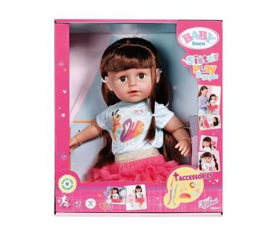 Baby born - Sister Style & Play brunette 43cm. Wydawca: Zapf. SmakLiter.pl Opakowanie Baby born - Sister Style & Play brunette 43cm