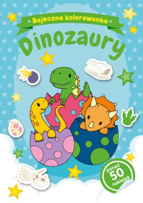 Okładka książki Bajeczna kolorowanka. Dinozaury