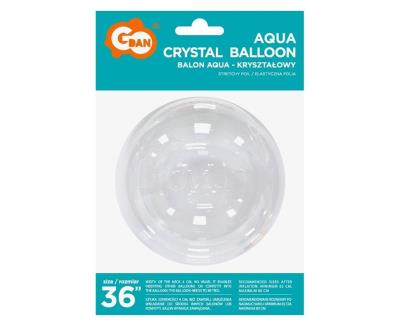 Opakowanie Balon Aqua kryształowy bez nadruku 92cm