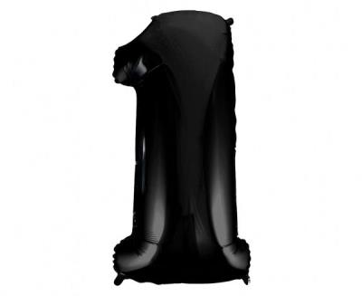 Opakowanie Balon foliowy '1' czarny 85cm