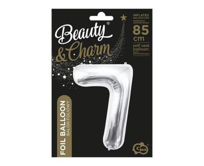 Opakowanie Balon foliowy B&C cyfra 7 srebrna 85cm