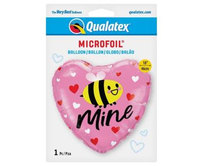 Opakowanie Balon foliowy Bee Mine Hearts 46cm