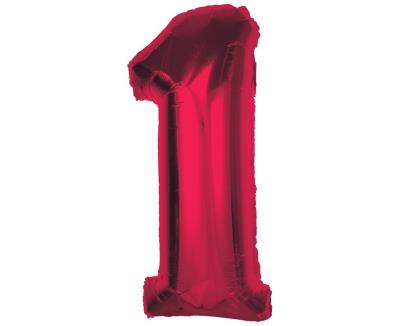Opakowanie Balon foliowy cyfra 1 czerwona Smart 92cm