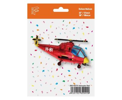 Opakowanie Balon foliowy FX Helikopter czerwony 57cm