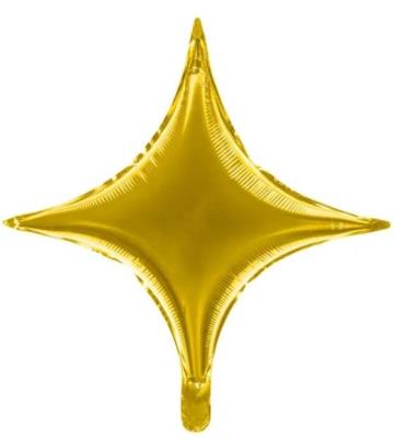 Opakowanie Balon foliowy Gwiazda 4-ramienna złota 45cm