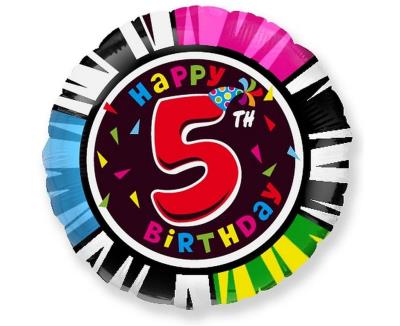 Opakowanie Balon foliowy Happy Birthday - 5 48cm