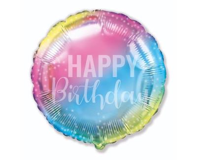 Opakowanie Balon foliowy Happy Birthday gradient 48cm