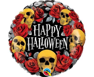 Opakowanie Balon foliowy Happy Halloween czaszki 46cm