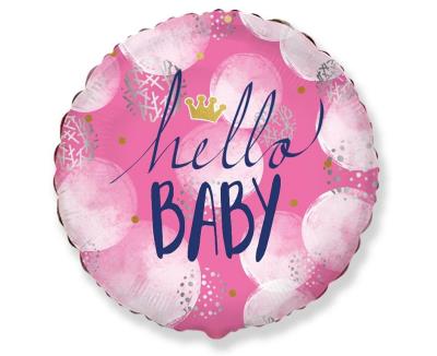 Opakowanie Balon foliowy Hello Baby Girl FX 46cm