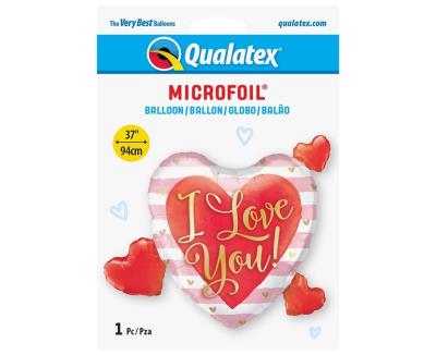 Opakowanie Balon foliowy I Love You paski 94cm