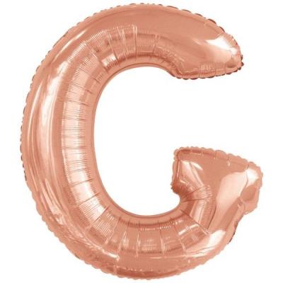 Opakowanie Balon foliowy litera G różowe złoto 74x86cm