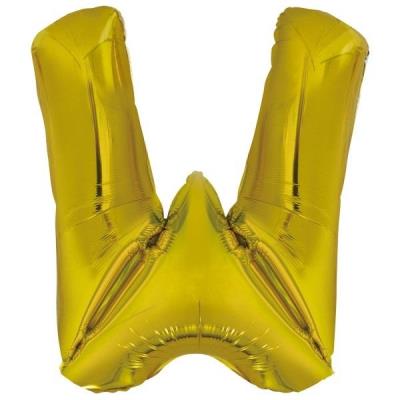 Opakowanie Balon foliowy litera W złota 79x86cm