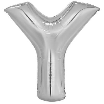 Opakowanie Balon foliowy litera Y srebrna 76x86cm