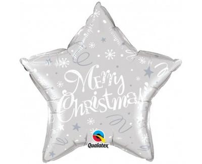 Opakowanie Balon foliowy Merry Christmas srebrny