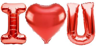 Opakowanie Balon foliowy napis I love You