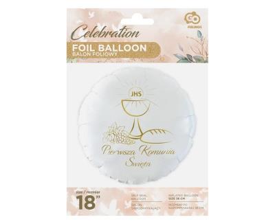 Opakowanie Balon foliowy Pierwsza Komunia Święta Kielich