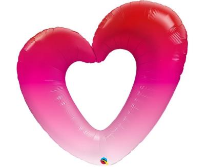 Opakowanie Balon foliowy Pink Ombre Heart 107cm