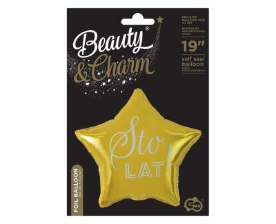 Opakowanie Balon foliowy Sto Lat gwiazda złota