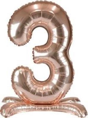 Opakowanie Balon foliowy stojący różowe złoto 3 90cm
