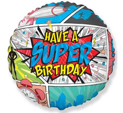 Opakowanie Balon foliowy Super Birthday 48cm
