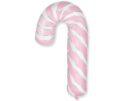 Opakowanie Balon foliowy Świąteczny lizak różowo-biały