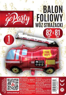 Opakowanie Balon foliowy Wóz strażacki 82x81cm