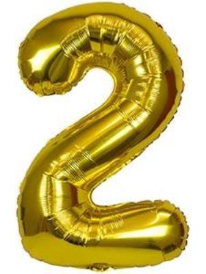 Opakowanie Balon foliowy XXL 2 złoty 61cm