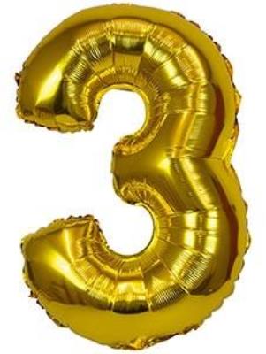 Opakowanie Balon foliowy XXL 3 złoty 61cm