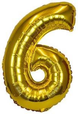 Opakowanie Balon foliowy XXL 6 złoty 61cm