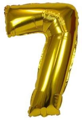 Opakowanie Balon foliowy XXL 7 złoty 61cm