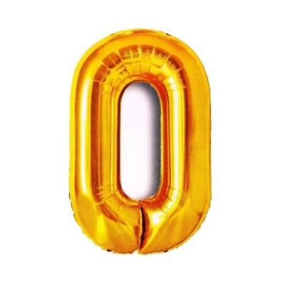 Balon foliowy złota cyfra '0'. Wydawca: ANTELLA. SmakLiter.pl Opakowanie Balon foliowy złota cyfra '0'