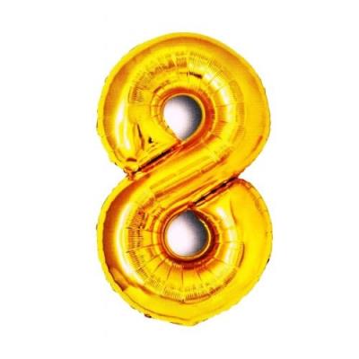 Balon foliowy złota cyfra. Wydawca: ANTELLA. SmakLiter.pl Opakowanie Balon foliowy złota cyfra