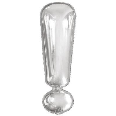 Opakowanie Balon foliowy znak ! srebrny 28x86cm